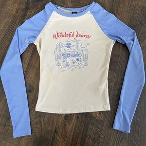 SHEIN long sleeve color block shirt